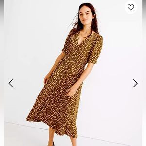 Madewell Button-Cuff Midi Dress